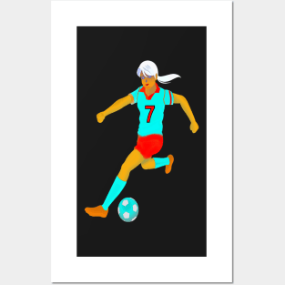 Copy of GIRL FOOTBALLER Posters and Art